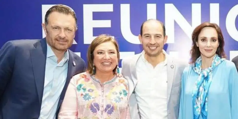 Destapa y respalda Marko Cortés aspiraciones presidenciales de Mauricio Kuri y Lilly Telléz. Cortesía