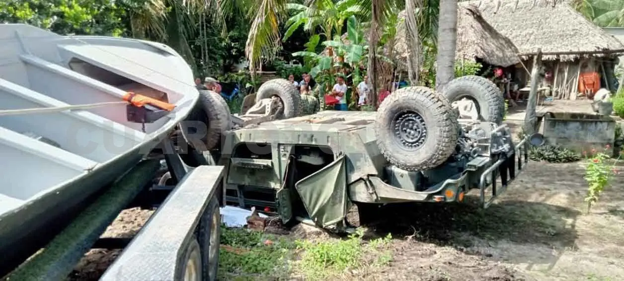 Seis militares heridos al sufrir una volcadura