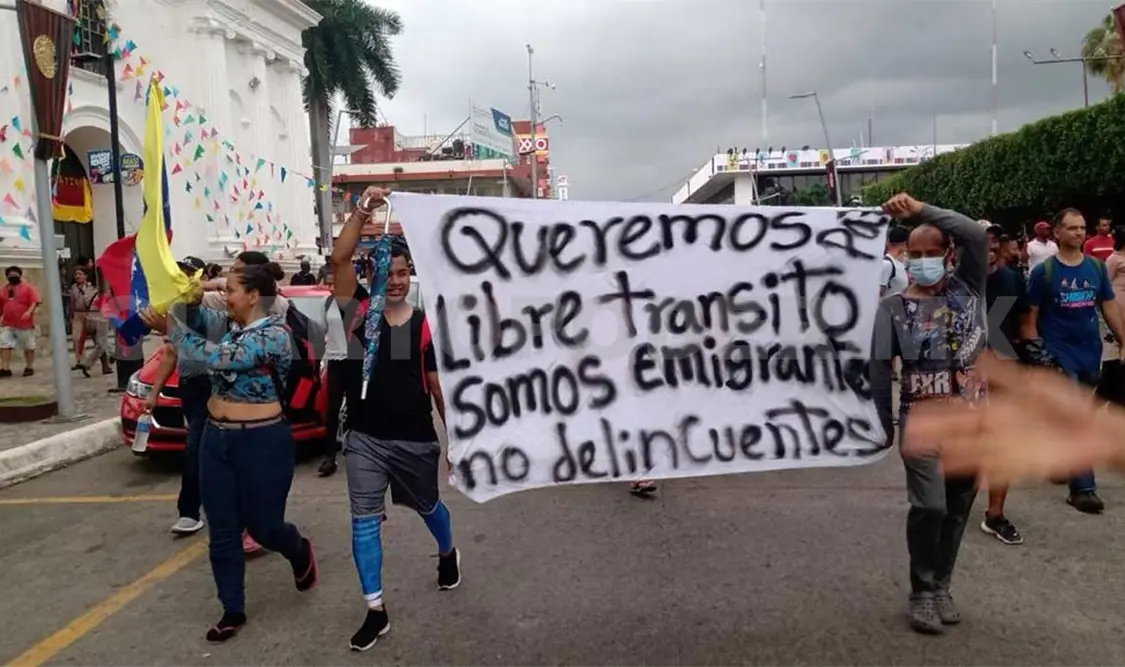 La principal demanda sigue siendo que se les permita el libre tránsito por el país. Víctor Sánchez