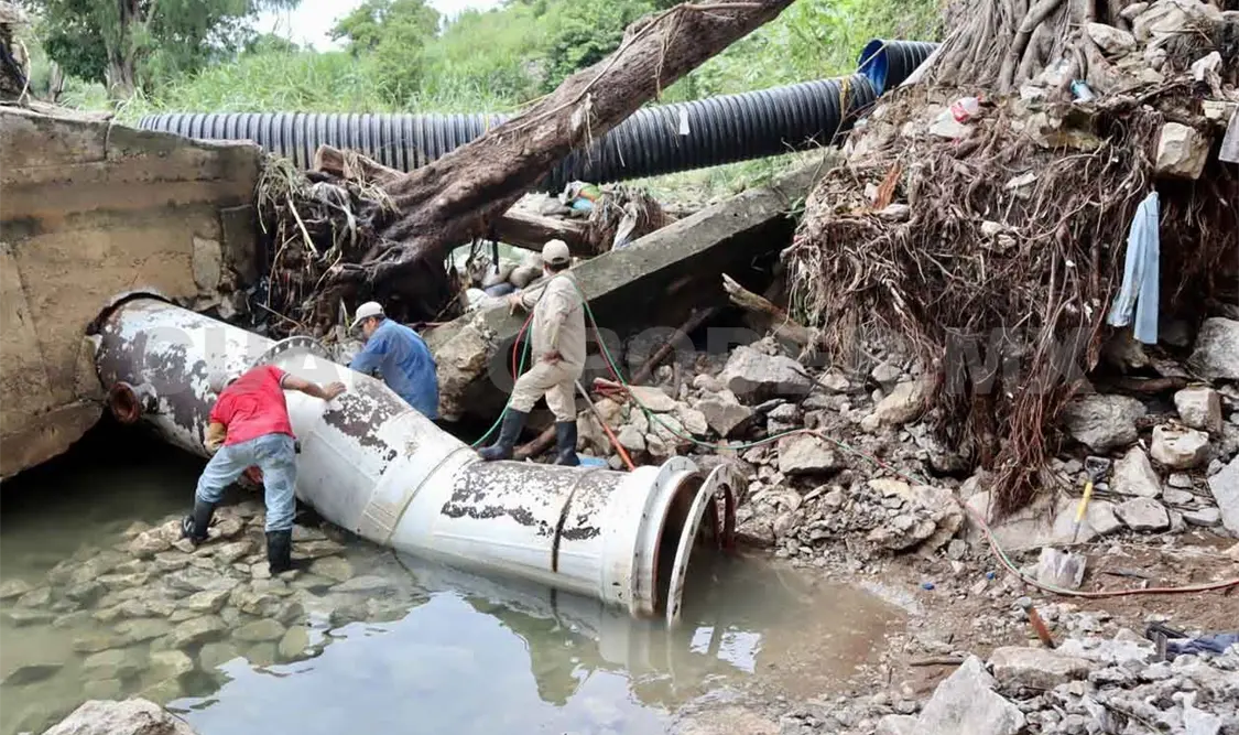 Continúa reparación en brazo norte nuevo