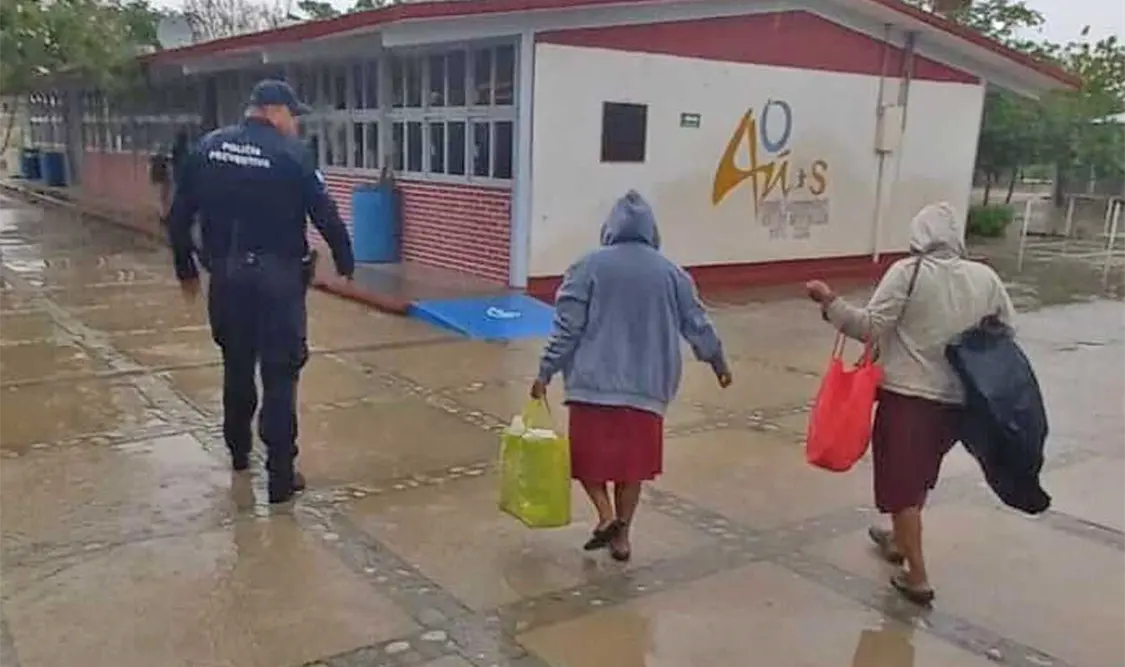 Entre las afectaciones que provocó el meteoro estuvo la suspensión de clases presenciales. Cortesía
