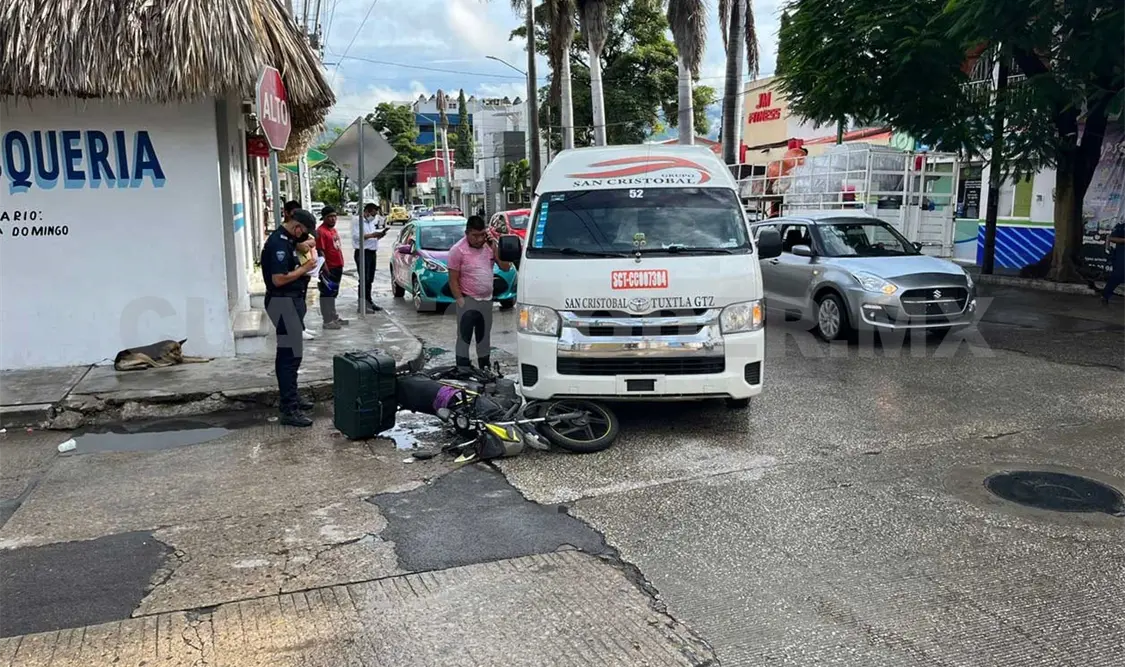 Impactan a motociclista en la colonia Las Palmas