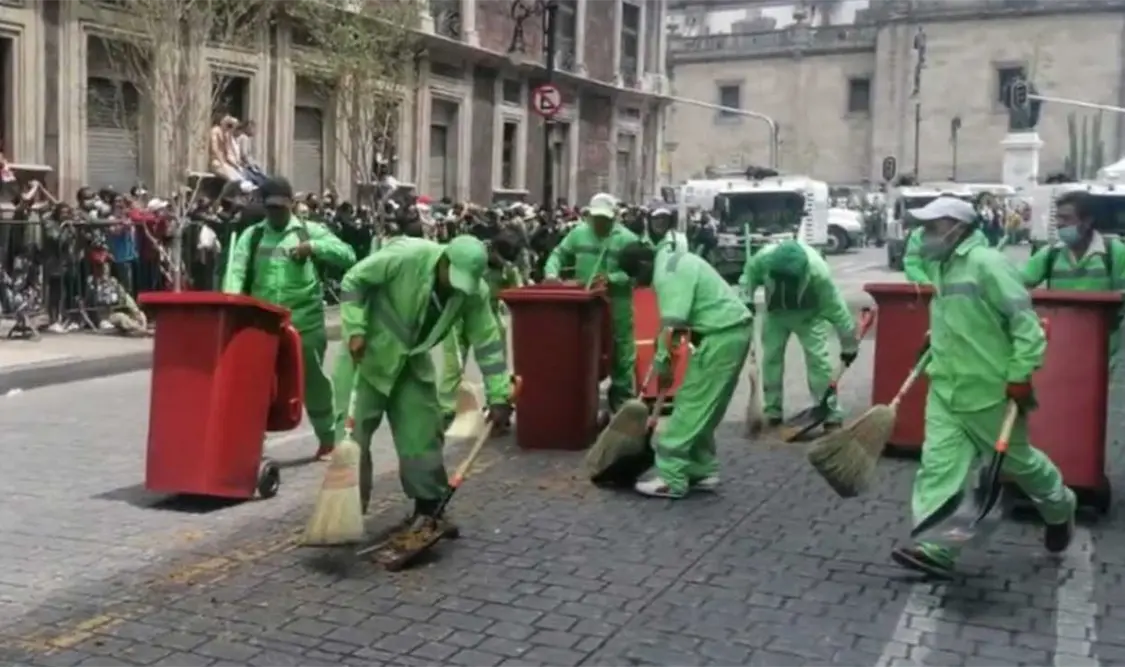 Trabajadores retiraron toneladas de basura del Centro Histórico. Cortesía