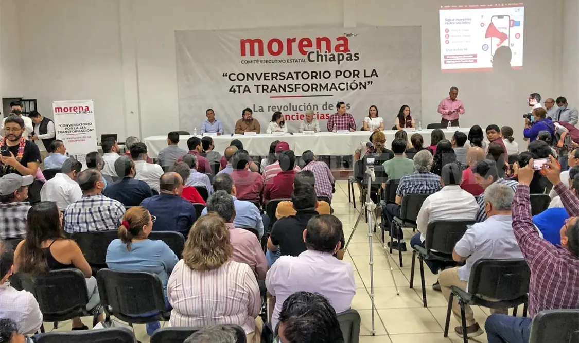 Las acciones de la Cuarta Transformación en Chiapas permitirán hacer frente al proceso electoral de 2024, reconoció Carlos Molina. José Ortega / CP