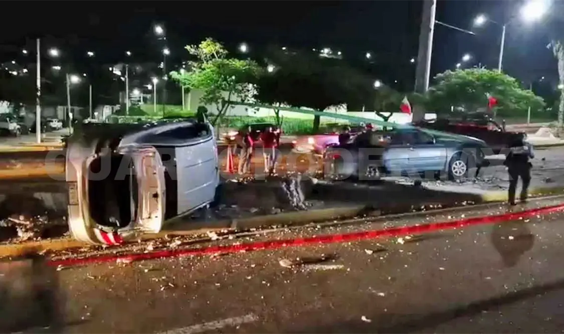 Cuatro lesionados en encontronazo