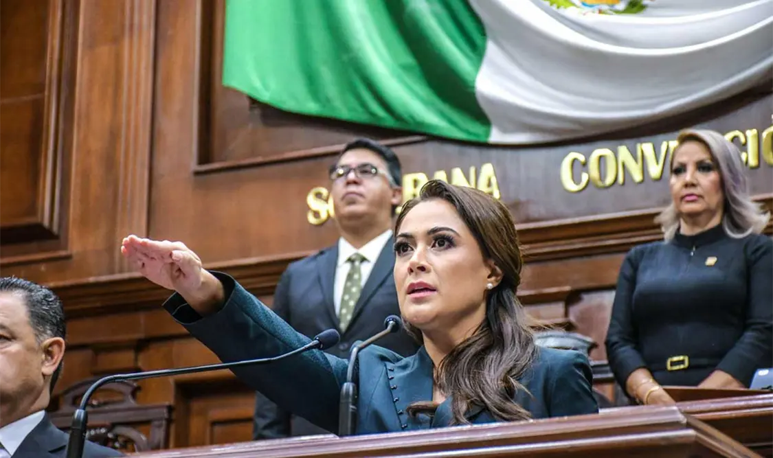 La panista juro en la sesión solemne realizada en el Congreso local. Cortesía