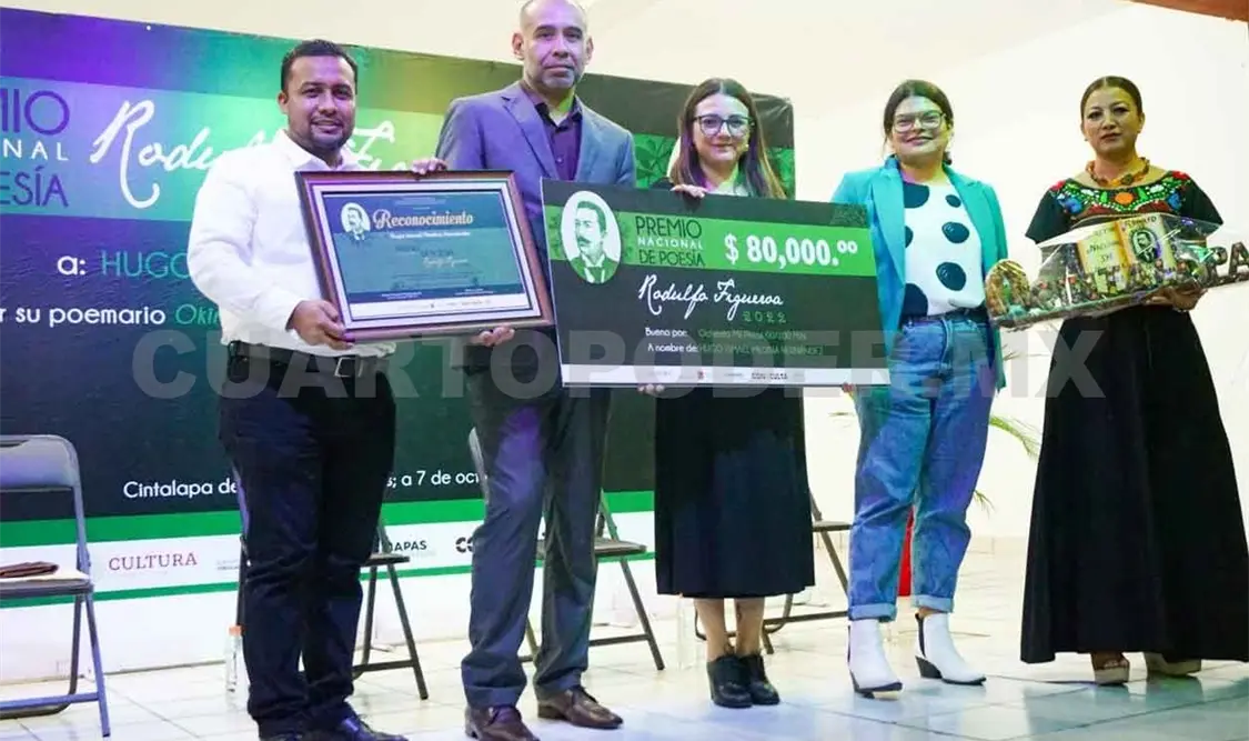 Entregan Premio Nacional de Poesía Rodulfo Figueroa