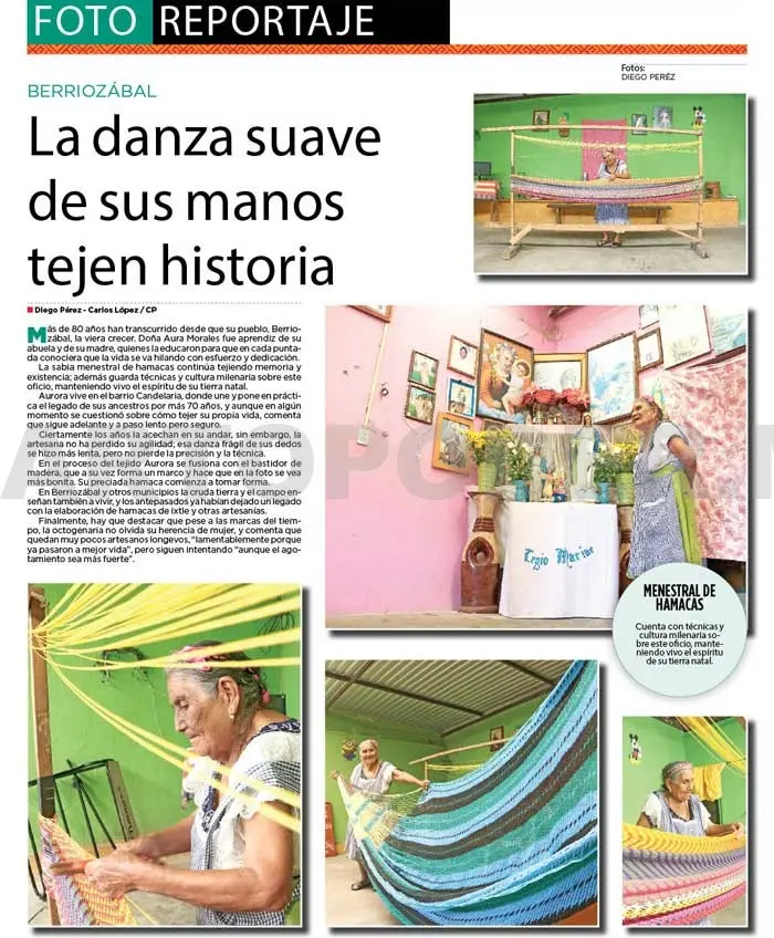 La danza suave de sus manos tejen historia