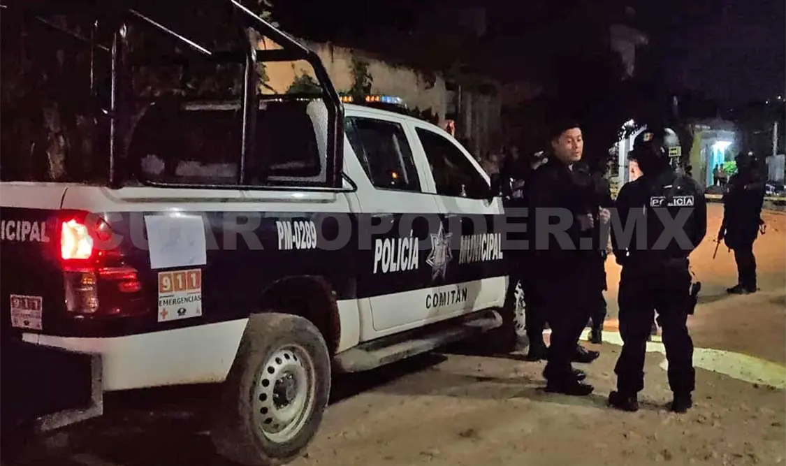 Elementos policíacos se trasladaron al lugar de los hechos para tomar conocimiento de la noticia criminal. Cortesía
