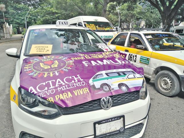 Transportistas piden justicia para taxista Transportistas piden justicia para taxista