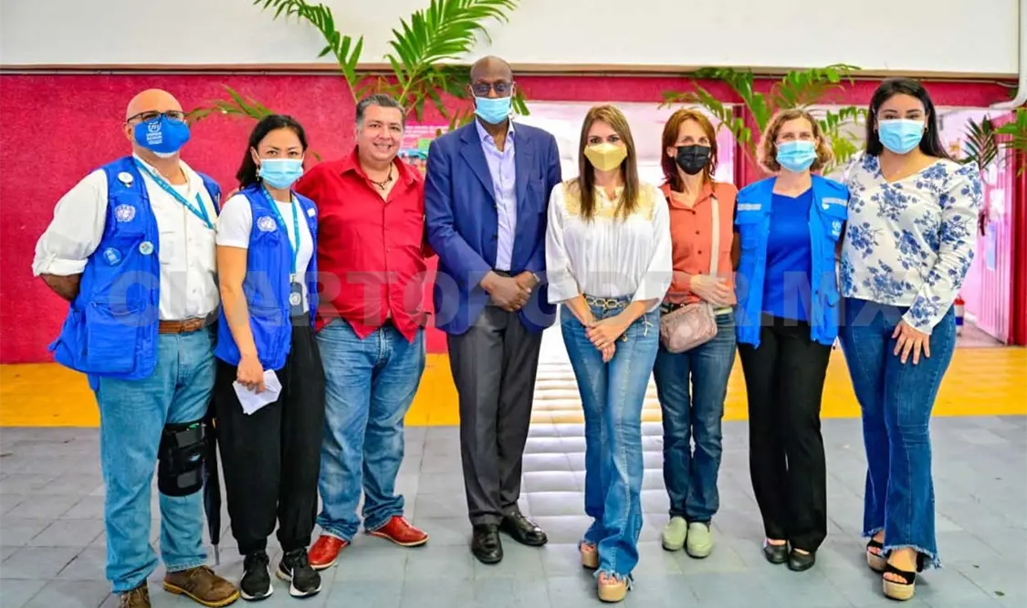 Durante la visita por las instalaciones de Territorio Joven de la Secretaría de Juventud y Deporte Municipal, en Tapachula. CP
