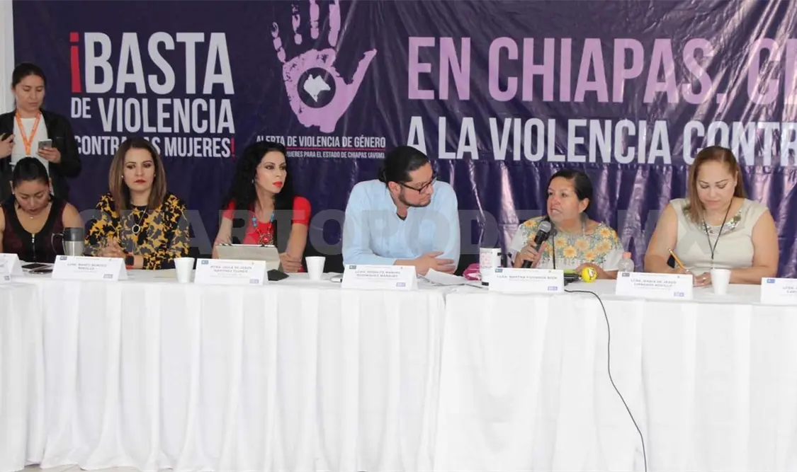En Chiapas existe la Alerta de Violencia de Género. CP