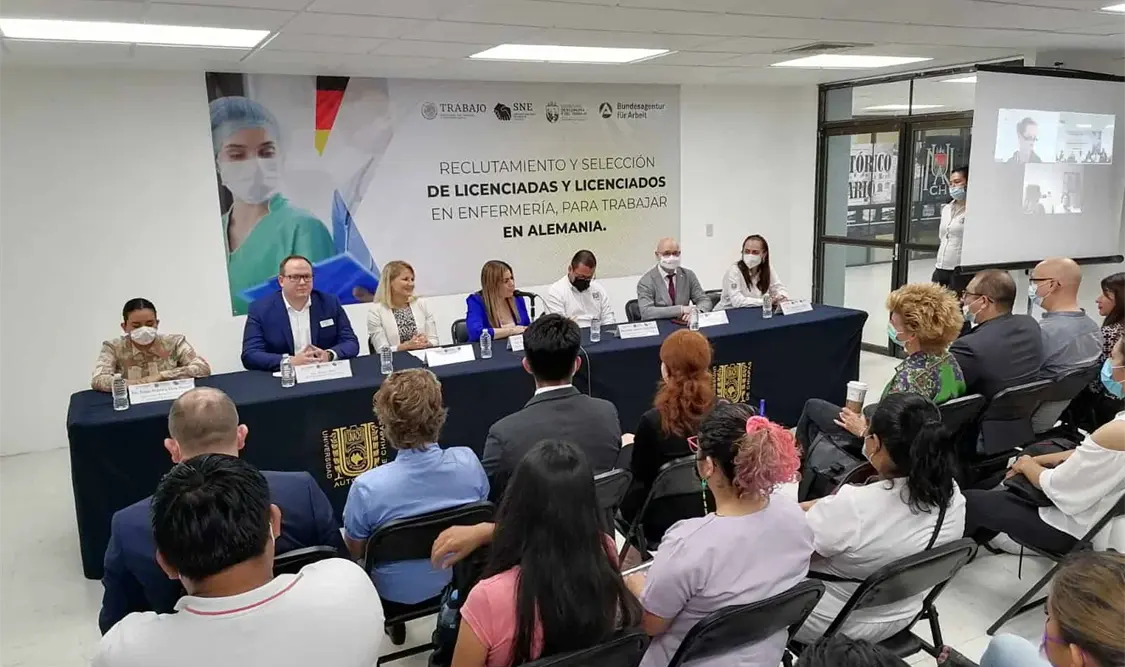 Participa UNACH en el proceso de reclutamiento de enfermeras y enfermeros que podrán laborar en clínicas alemanas