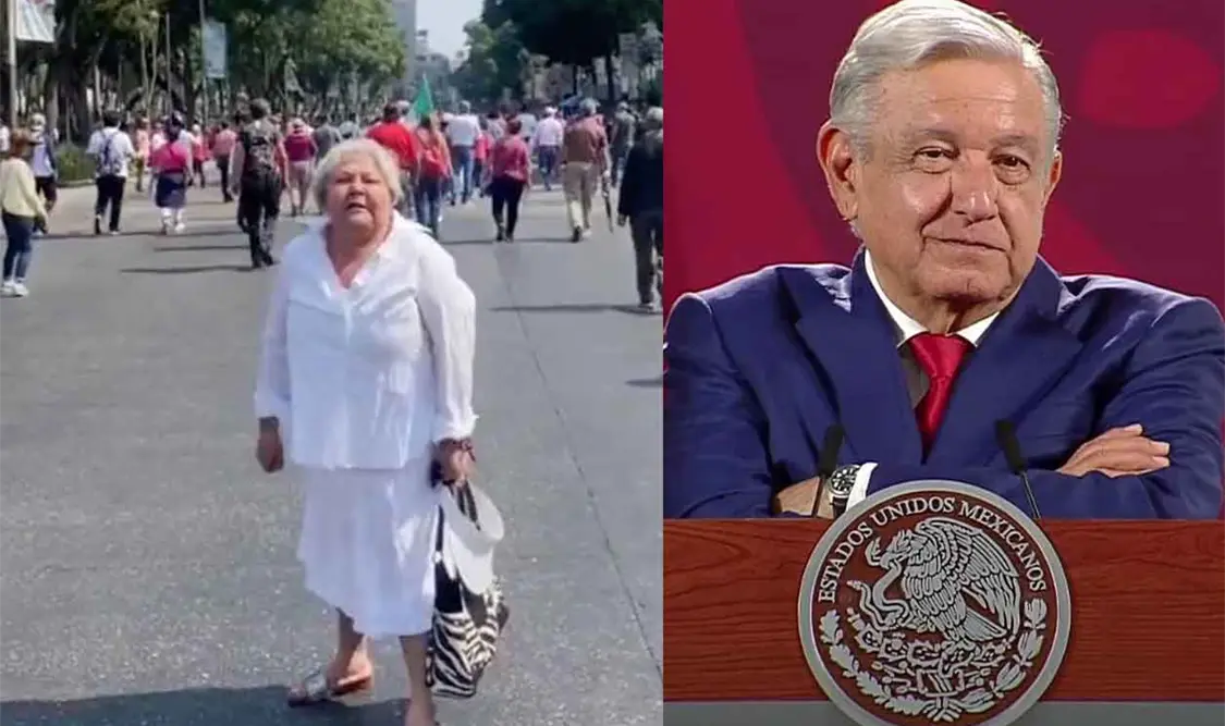 Reaparece mujer que insultó a AMLO