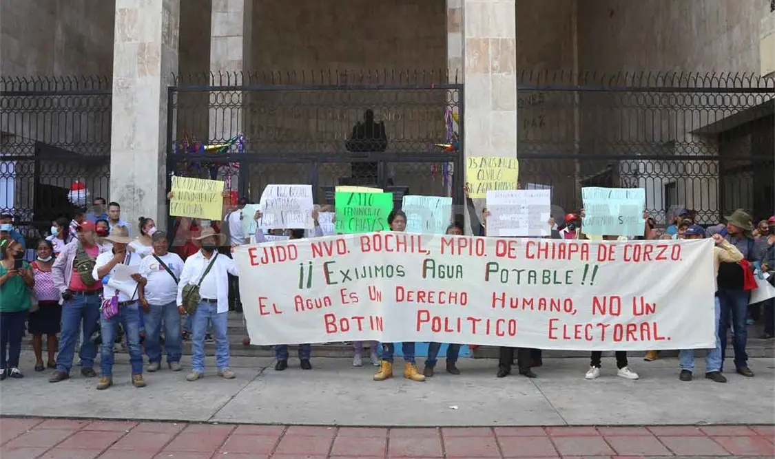 Denuncian falta de agua en ejido Nuevo Bochil