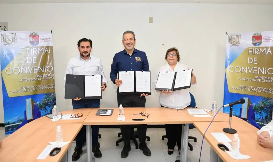 Acuerdan UNACH y el Centro de Conciliación Laboral del Estado acciones para fortalecer la formación profesional de los estudiantes de Derecho