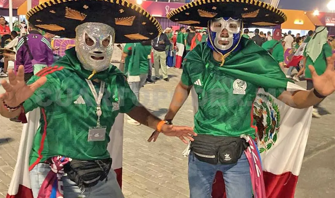 Se lucen enmascarados en estadios de Qatar