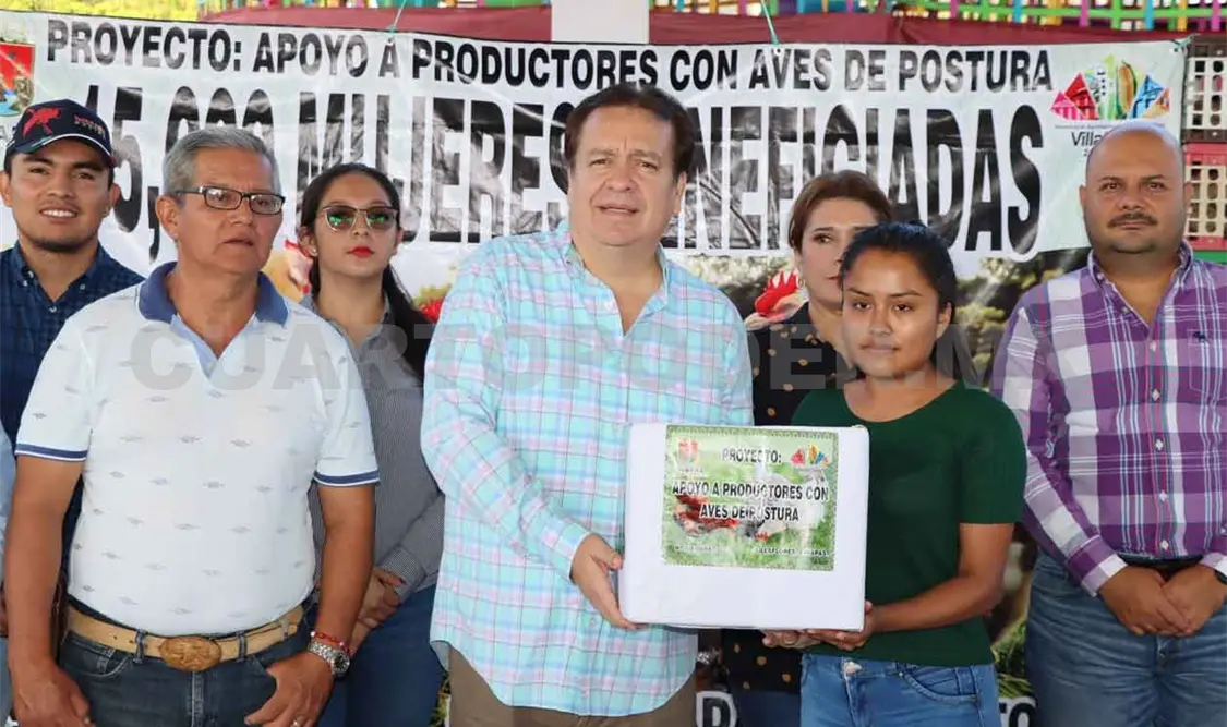 Entrega edil mil 700 paquetes de aves de postura a mujeres