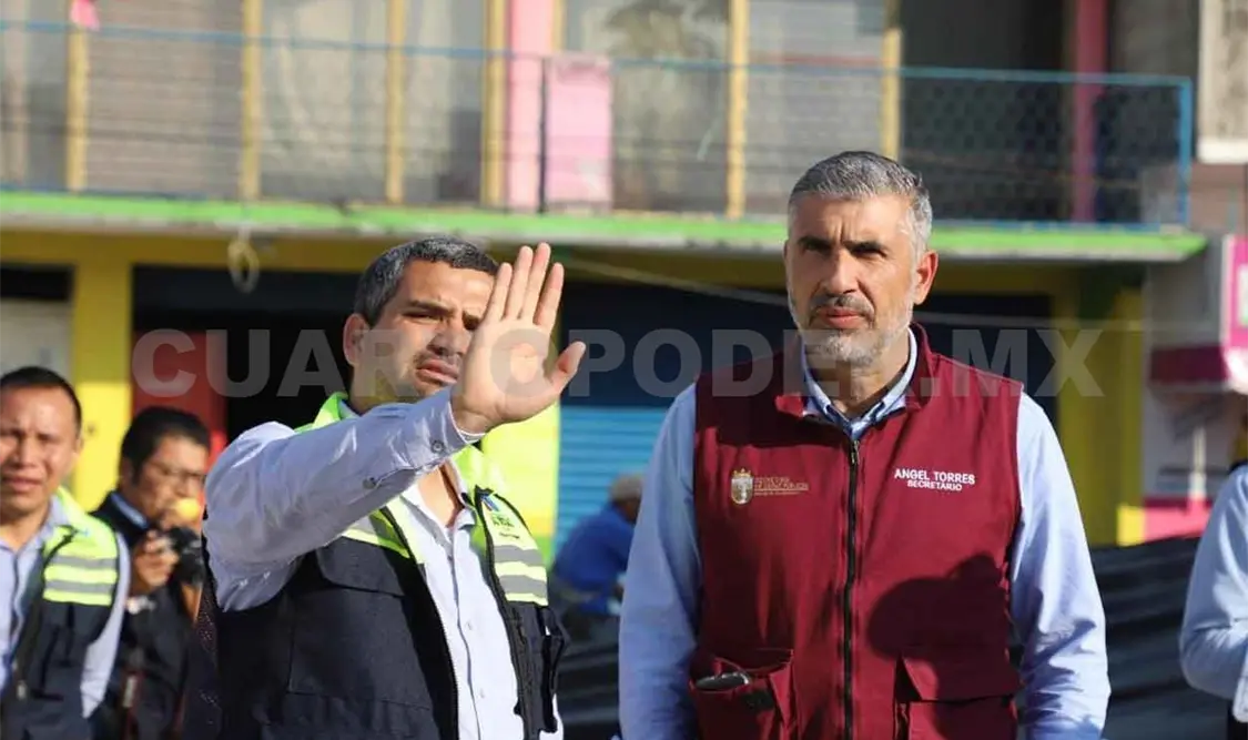 Supervisan trabajos en el parque en Las Rosas