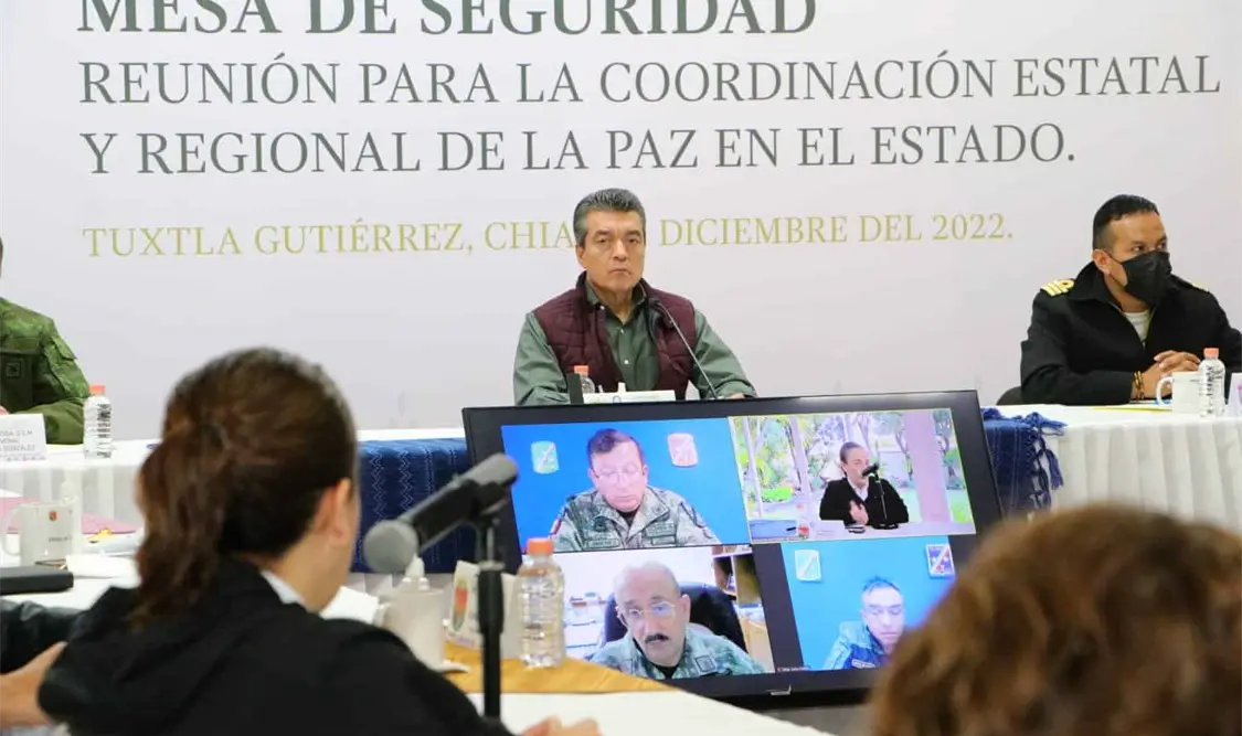 Destaca gobernador jornada de saldo blanco en delitos de alto impacto en Chiapas