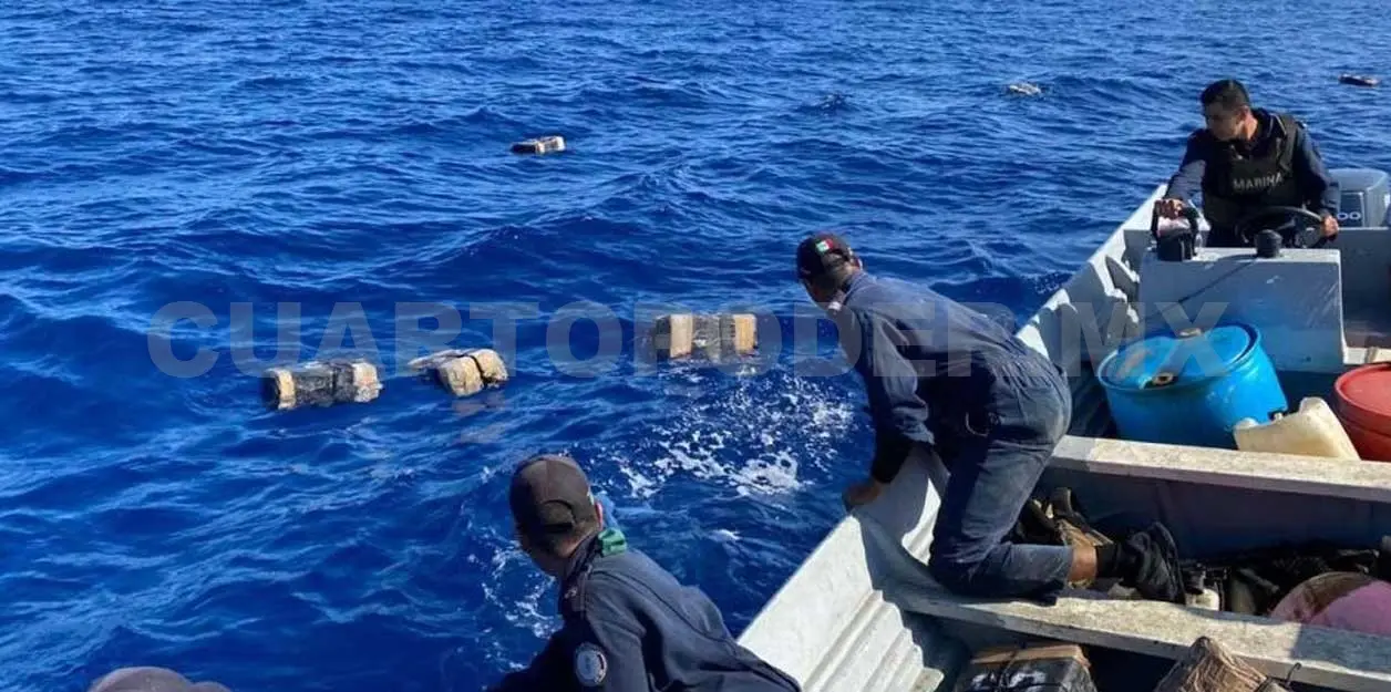 Aseguran una tonelada de cocaína en alta mar