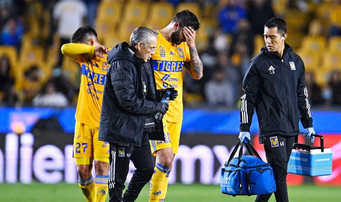 Gignac sufrió traumatismo por un balonazo