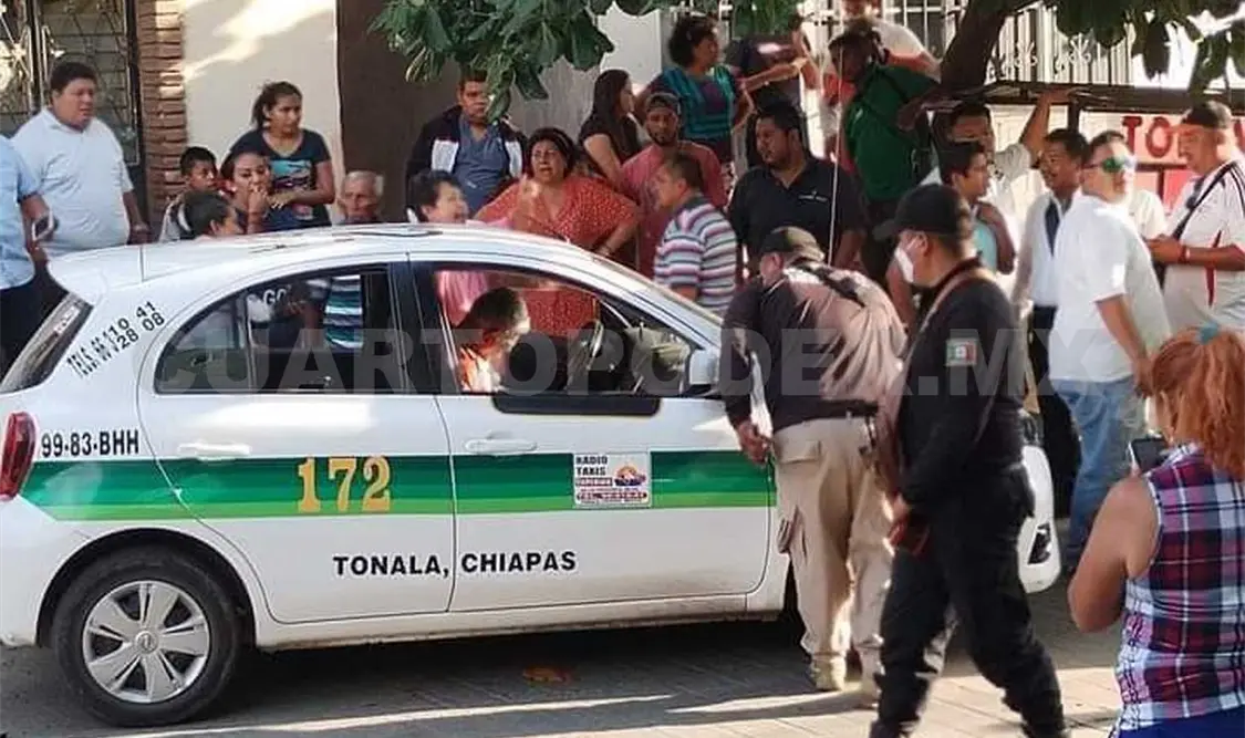 Asesinan a balazos a taxista en Tonalá