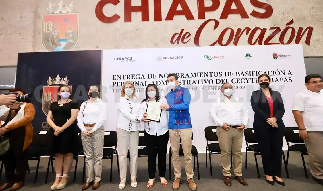 Entrega 95 nombramientos a personal del Cecyte