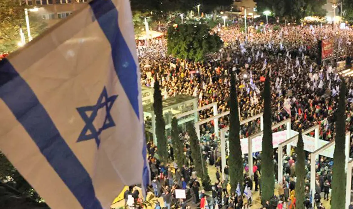 Se trata de la mayor manifestación desde que Netanyahu volvió a ocupar la jefatura. Cortesía