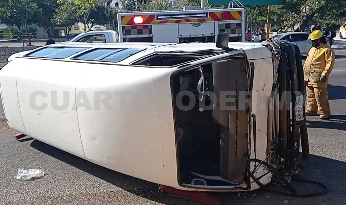 El accidente ocurrió la tarde del sábado en el libramiento Norte, concretamente a la altura dl parque Noquis. Ulises López / CP