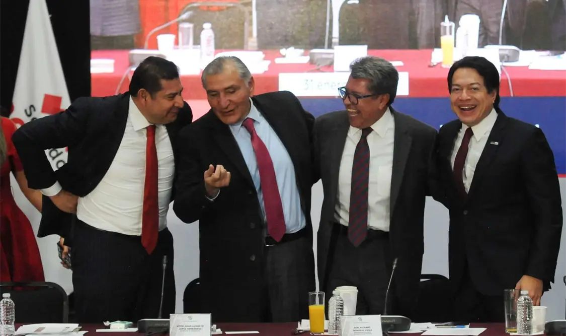 Las corcholatas desfilaron en la plenaria de Morena. Cortesía