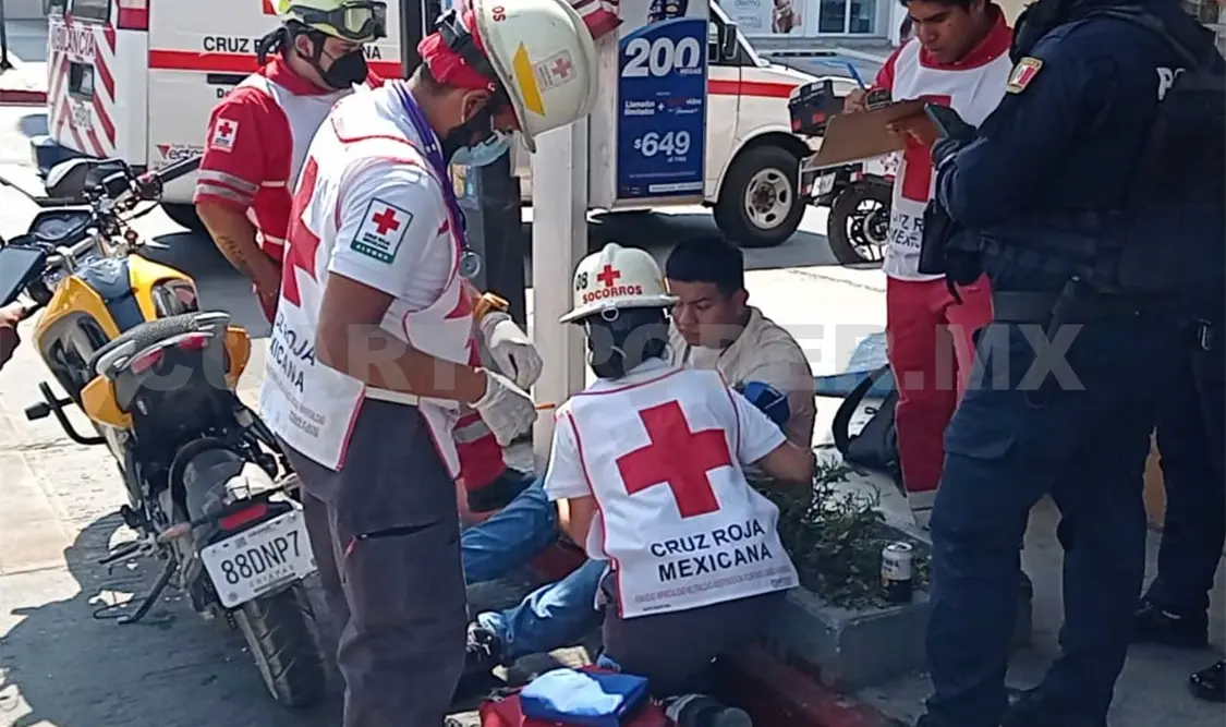 Atropellan a motociclista y termina con lesiones