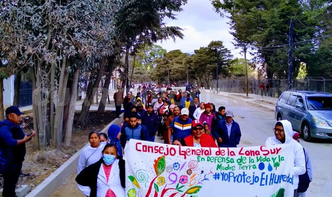 Con marcha arrancan campaña de defensa