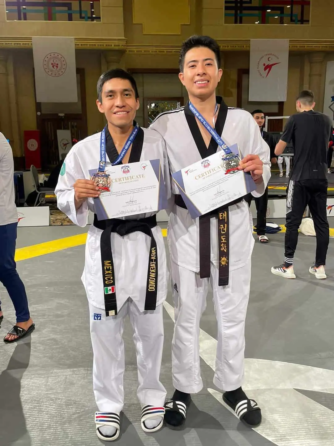 Luis Mario Nájera e Iván Torres sumaron medallas para la selección mexicana de Para-Tae Kwon Do. Cortesía