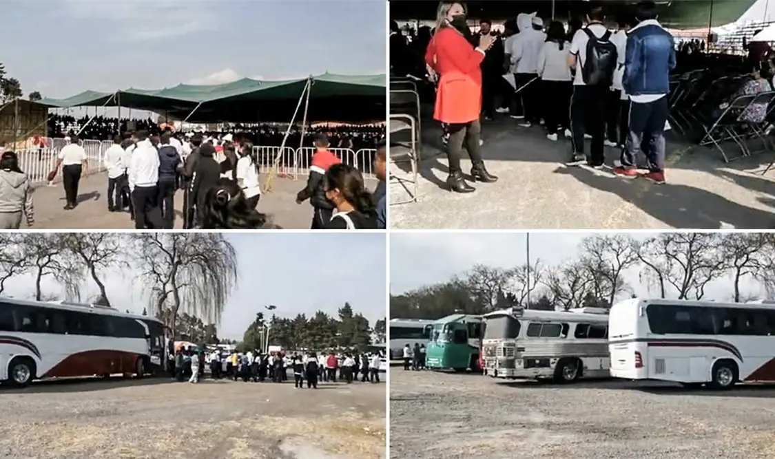 Difunden imágenes sobre el arribo de alumnos a recinto. Cortesía