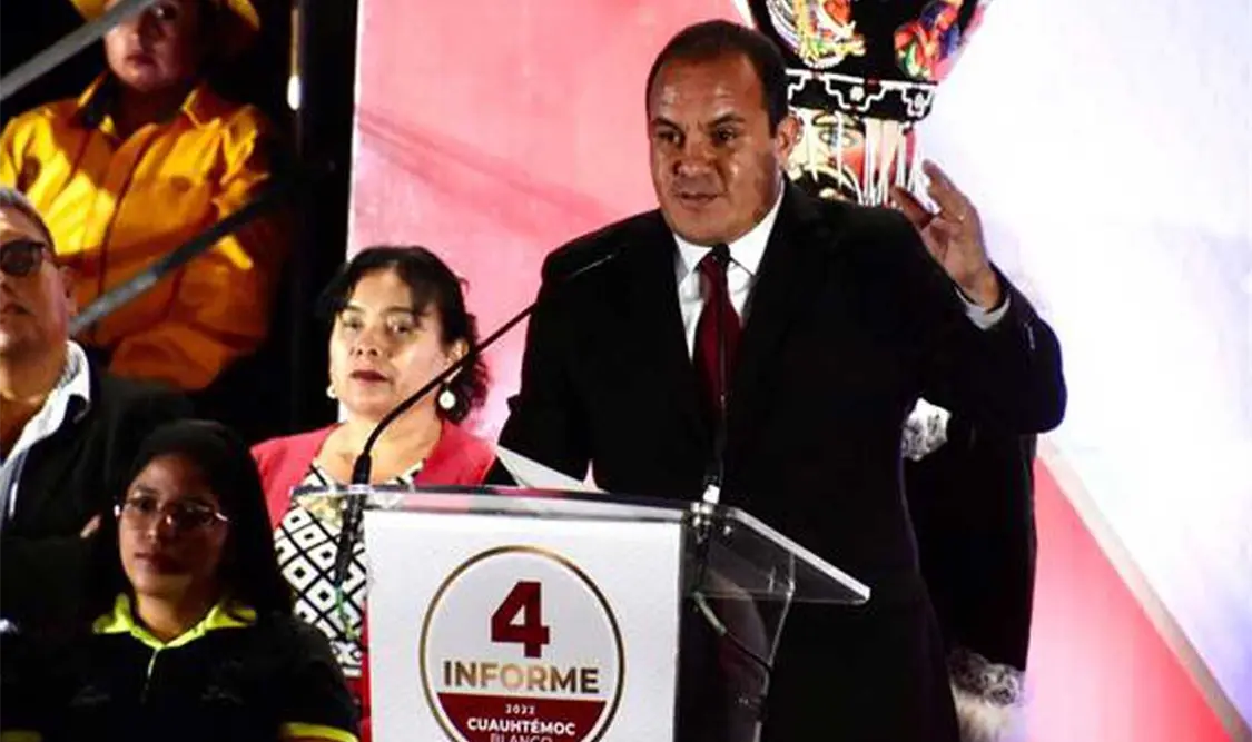 Cuauhtémoc Blanco rinde su Cuarto Informe de Gobierno. Cortesía