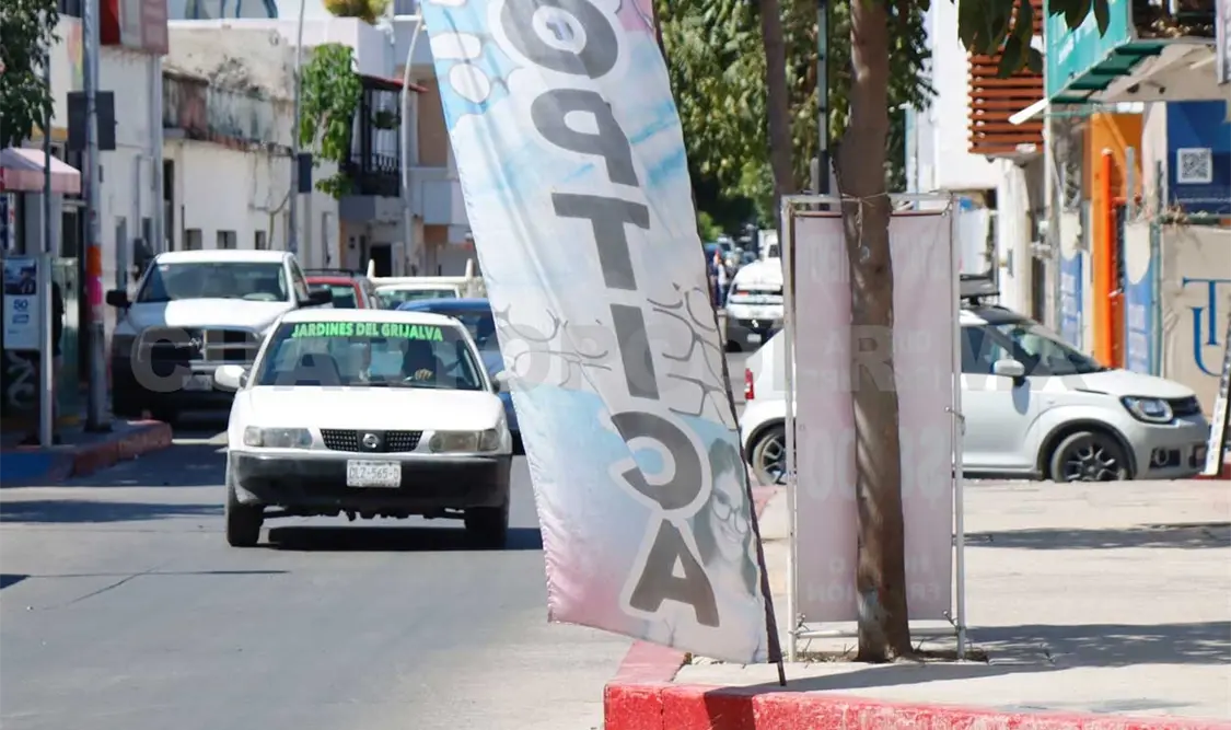 Anuncios tipo banderas están prohibidas