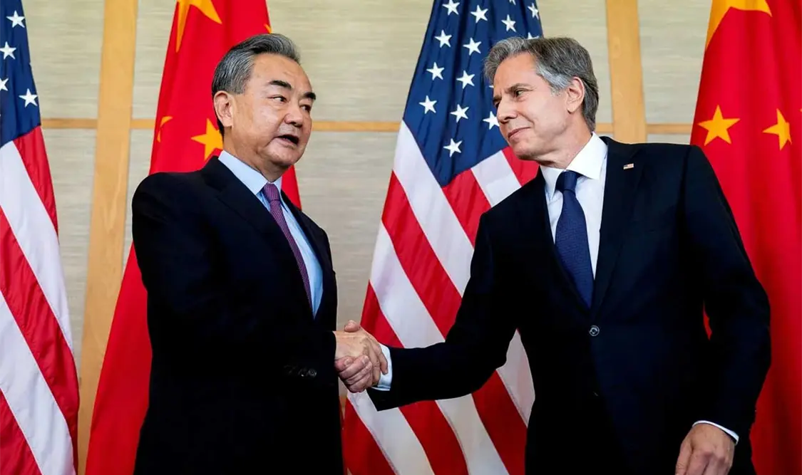 Blinken y Wang Yi sostuvieron las conversaciones en Múnich. Cortesía