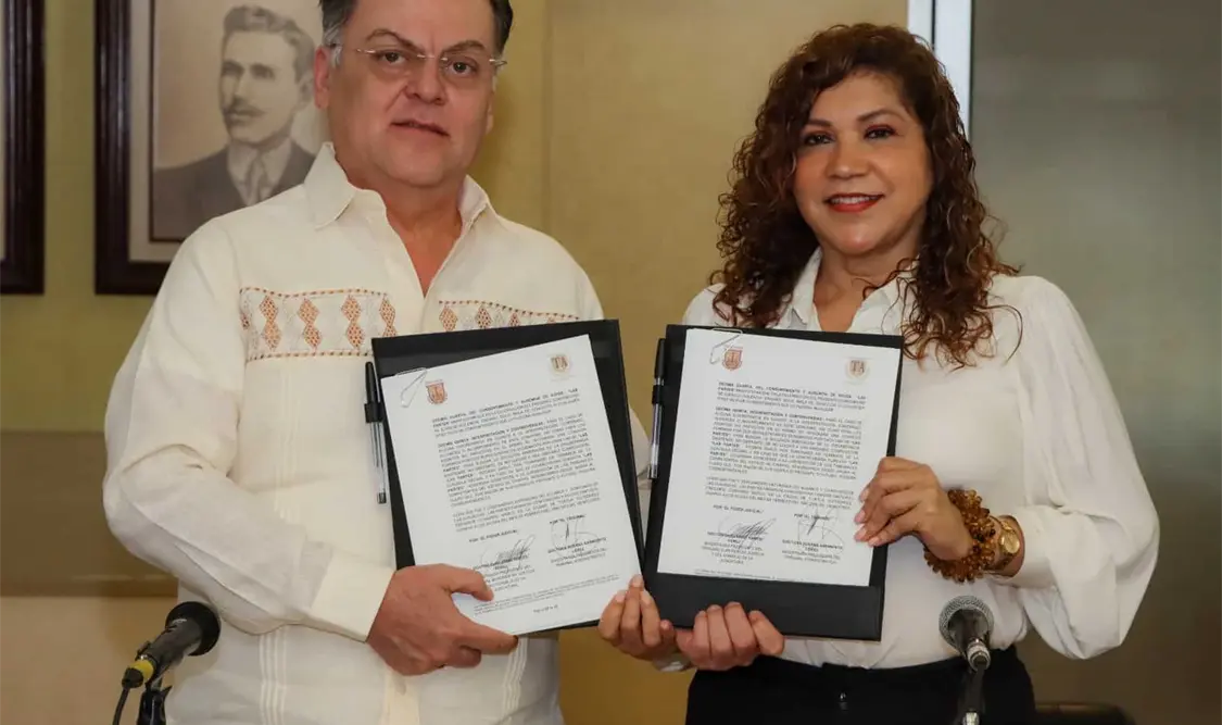 Firman Poder Judicial y Tribunal Administrativo convenio de colaboración en materia archivística