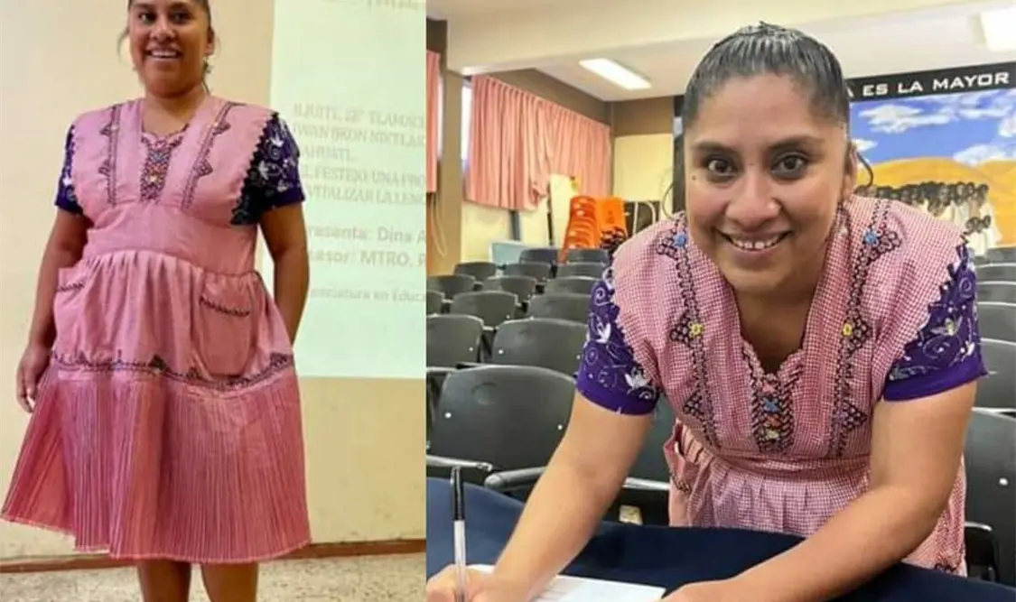 La tesis de la originaria de Morelos se traduce como “El festejo, una propuesta de aprendizaje para valorar y revitalizar la lengua náhuatl”. Cortesía