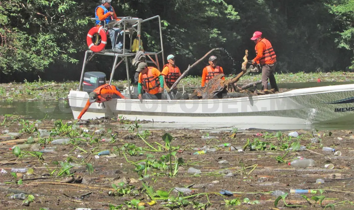 Estiaje arrastra basura al Cañón del Sumidero