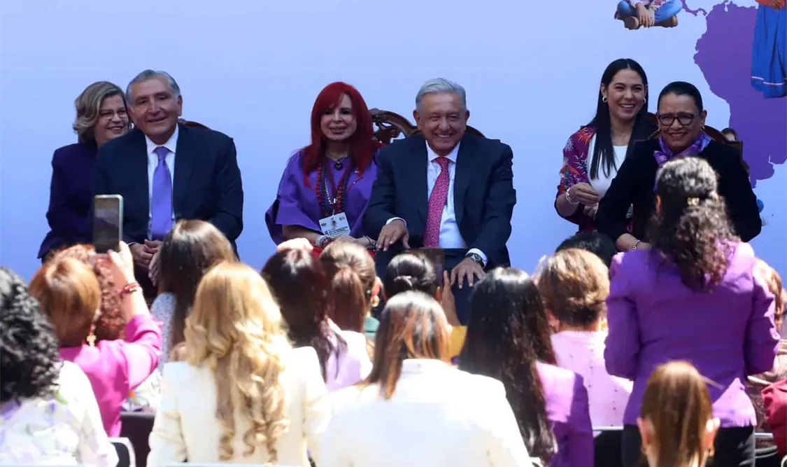 El presidente Andrés Manuel López Obrador afirmó “que la Cuarta Transformación es feminista. CP