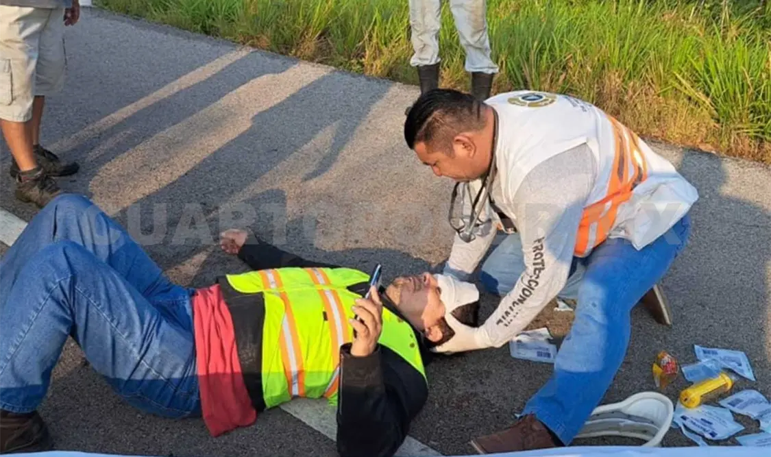 Se cae de su moto y acaba en el hospital