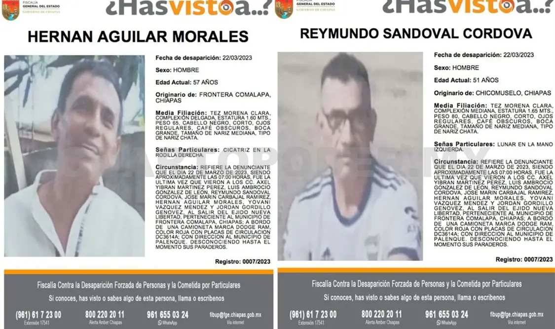 Aparecen otros dos campesinos de Nueva Libertad