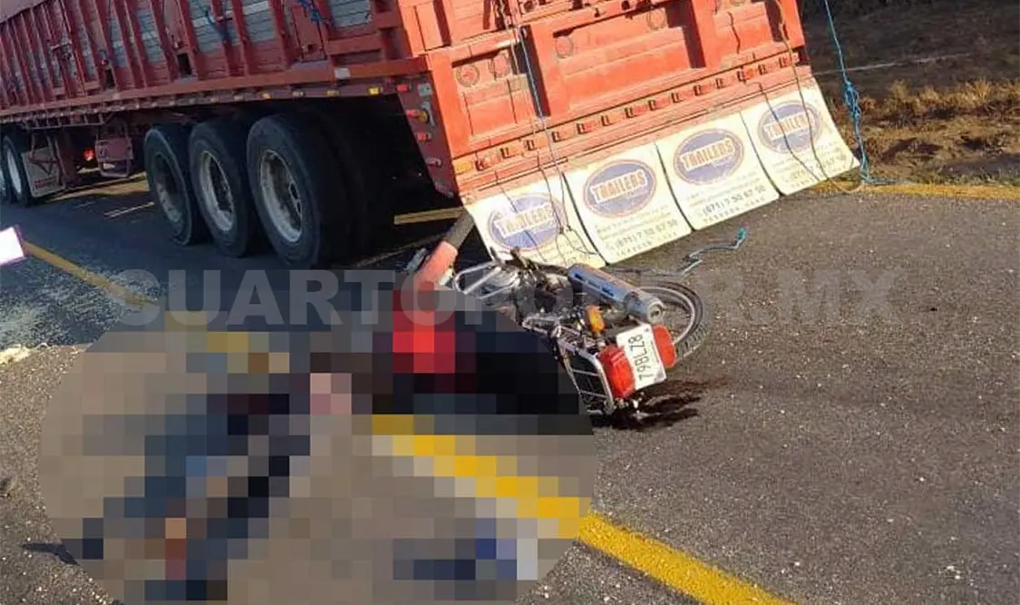 Fallece motorista al chocar con torton