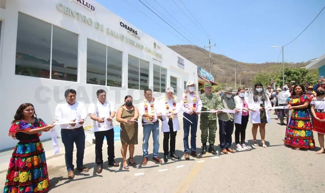 El gobernador Rutilio Escandón inauguró la construcción del Centro de Salud Urbano, en el municipio de Chicoasén. CP