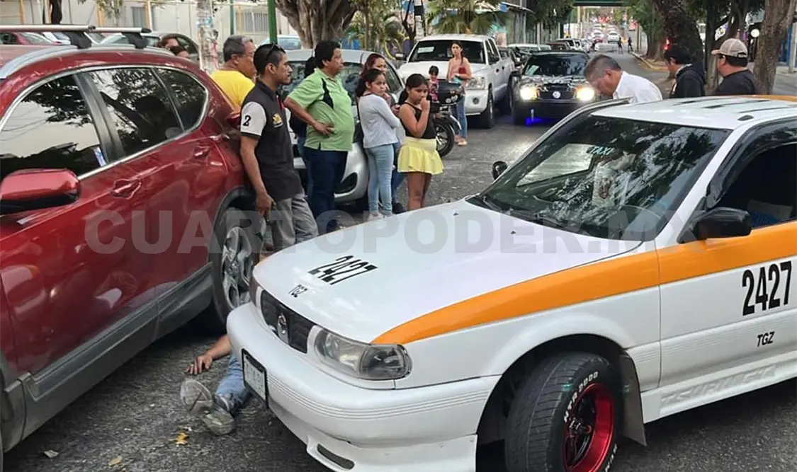Motorista queda con varias lesiones