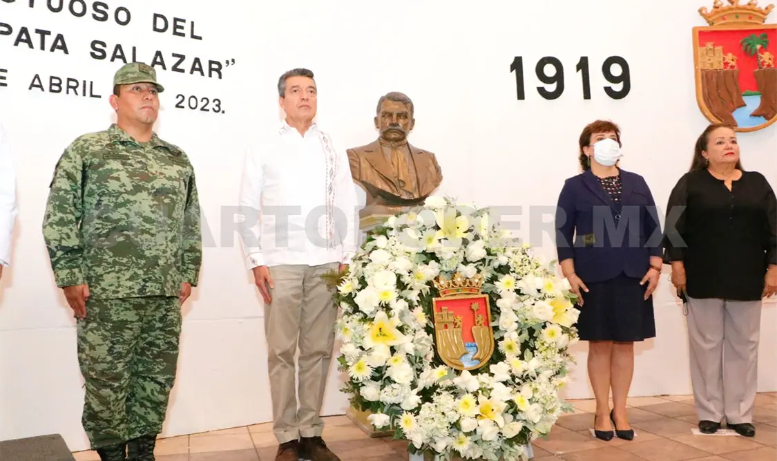Conmemoran el 104 aniversario luctuoso de Zapata