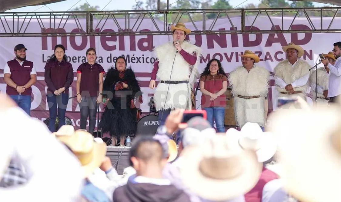 Molina señaló que en el estado se trabaja a ras de suelo, informando sobre los logros de esta nueva forma de gobierno. CP