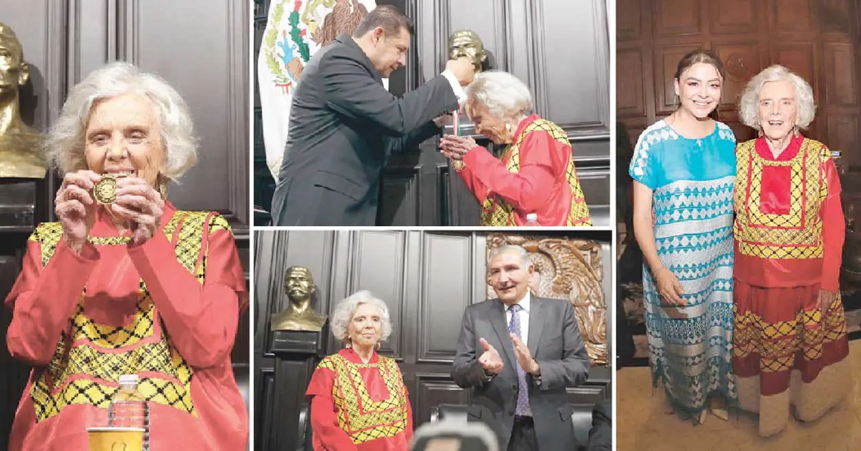 AMLO compartió en redes una fotografía con la periodista. Cortesía